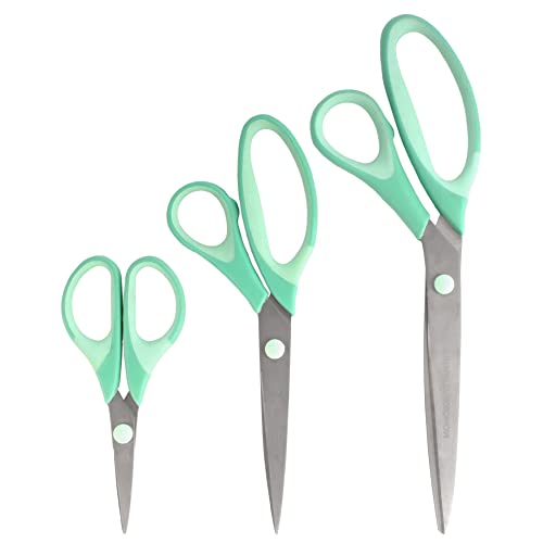 BambooMN Titanium Softgrip Scissors Set - 10 Sets