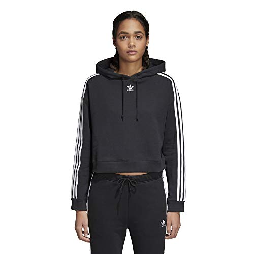 adidas Women's Cropped Hoodie, Black, X-Large