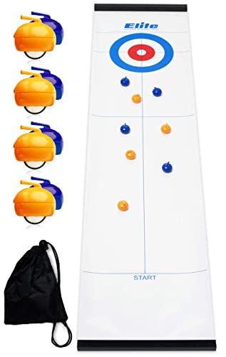 Elite Sportz Equipment Family Games for Kids and Adults - Fun Kids Games Ages 4 and Up - Way More Fun Than it Looks, is Quick and Easy to Set-Up and So Compact for Storage (A Curling Game)