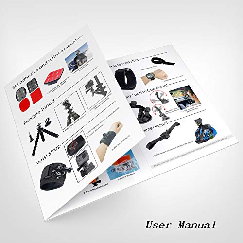 Luxebell Accessories Kit for AKASO EK5000 EK7000 4K WiFi Action Camera GoPro Hero 9 8 7 6 5/Session 5/Hero 4/3+/3/2/1 Max Fusion SJ4000 SJ5000
