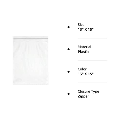 Spartan Industrial - 13â X 15â (100 Count) - 2 Gallon Clear Reclosable Zip Plastic Poly Bags with Resealable Lock Seal Zipper - 2 Mil