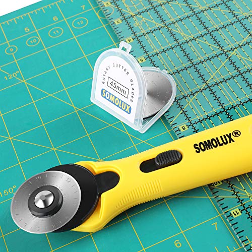 SOMOLUX 45mm Rotary Cutter - 5 Durable Blades