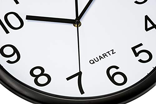 Black Silent Wall Clock - 10 Inch
