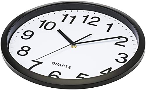 Black Silent Wall Clock - 10 Inch