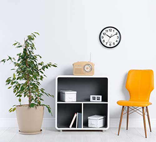 Black Silent Wall Clock - 10 Inch