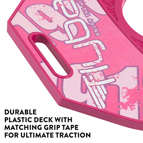 Flybar Pogo Ball for Kids, Jump Trick Bounce Board with Pump and Strong Grip Deck (Pink Berry 2) (FBPTBX-PB)
