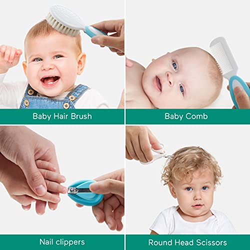 Baby Healthcare and Grooming Kit, 24 in 1 Baby Electric Nail Trimmer Set, Lupantte Nursery Care Kit, Toddler Nail Clippers, Medicine Dispenser, Infant Comb, Brush, etc. Baby Care Products.