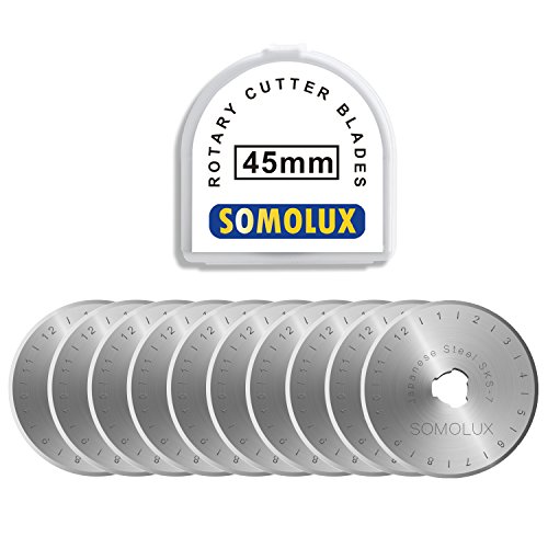 SOMOLUX 45mm Rotary Cutter Blades - 10 Pack