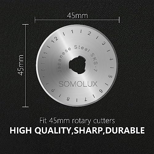 SOMOLUX 45mm Rotary Cutter Blades - 10 Pack