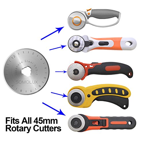 SOMOLUX 45mm Rotary Cutter Blades - 10 Pack