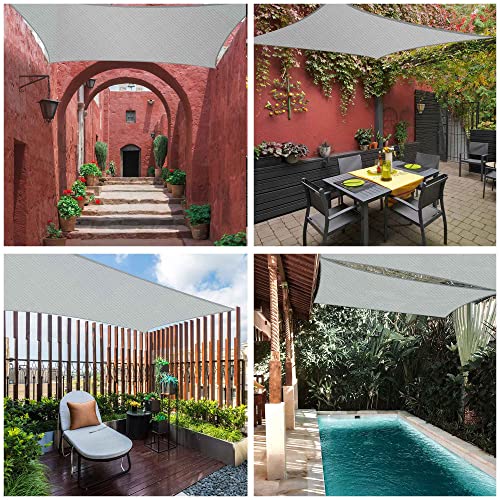Gray Sun Shade Sail for Outdoor Patio and Garden