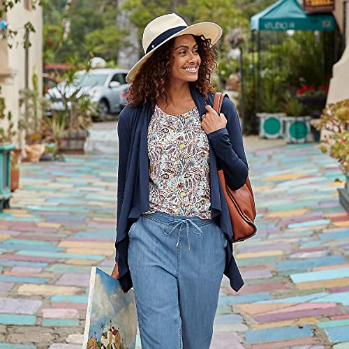 Coolibar Women's UPF 50+ Sun Wrap, Navy, Large