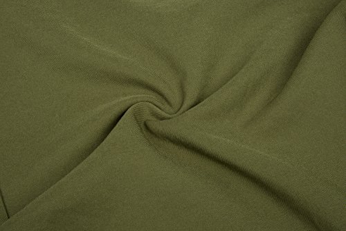 GRACE KARIN Women's Casual Slim Fit Elastic Waist Cropped Pants Trousers XL Army Green