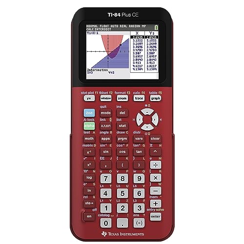 Texas Instruments TI-84 Plus CE Color Graphing Calculator, Radical Red