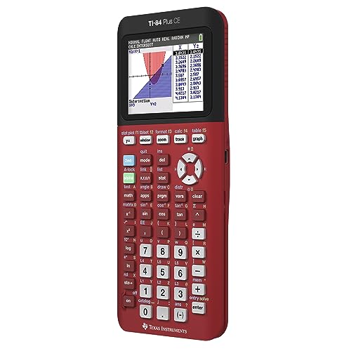 Texas Instruments TI-84 Plus CE Color Graphing Calculator, Radical Red