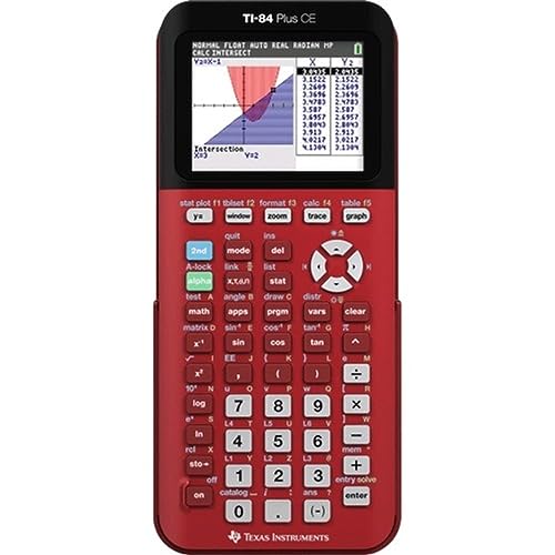 Texas Instruments TI-84 Plus CE Color Graphing Calculator, Radical Red