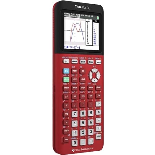 Texas Instruments TI-84 Plus CE Color Graphing Calculator, Radical Red