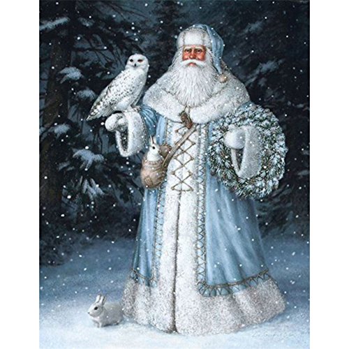 Adarl 5D DIY Diamond Painting Rhinestone Pictures of Crystals Embroidery Kits Arts, Crafts & Sewing Cross Stitch (Old Man&Owl&Rabbit)