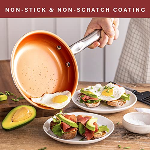 Home Hero Copper Pots and Pans Set -23pc Copper Cookware Set Copper Pan Set Ceramic Cookware Set Ceramic Pots and Pans Set Nonstick Induction Cookware Sets Pot and Pan Set Nonstick Cookware Set