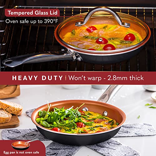 Home Hero Copper Pots and Pans Set -23pc Copper Cookware Set Copper Pan Set Ceramic Cookware Set Ceramic Pots and Pans Set Nonstick Induction Cookware Sets Pot and Pan Set Nonstick Cookware Set