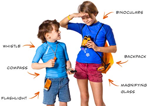 Small Discoverer Outdoor Exploration Set - Kids Adventure Pack - Perfect 3-8 Year Old boy Toys and Girl Toys - Easter Present for Kids (Orange)