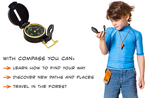 Small Discoverer Outdoor Exploration Set - Kids Adventure Pack - Perfect 3-8 Year Old boy Toys and Girl Toys - Easter Present for Kids (Orange)