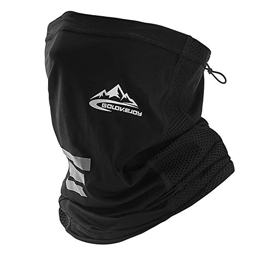 VOCALOL Summer UV Protection Elastic Balaclava Face Mask,Cooling Face Reusable Headwear Sports-Headbands Neck Gaiter (Black)