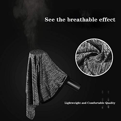 VOCALOL Summer UV Protection Elastic Balaclava Face Mask,Cooling Face Reusable Headwear Sports-Headbands Neck Gaiter (Black)