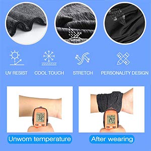 VOCALOL Summer UV Protection Elastic Balaclava Face Mask,Cooling Face Reusable Headwear Sports-Headbands Neck Gaiter (Black)