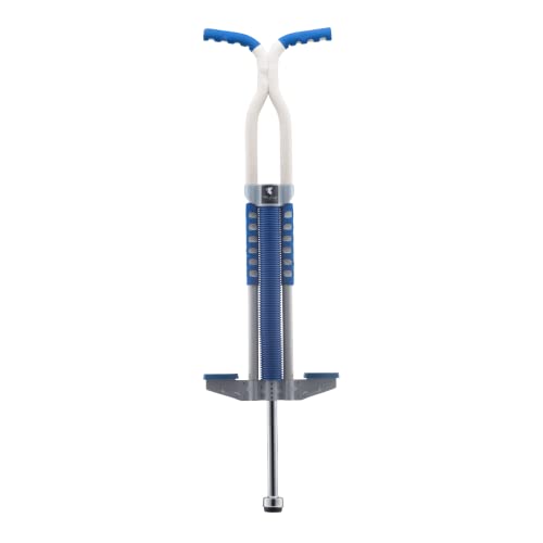Flybar Foam Master Pogo Stick For Kids Boys & Girls Ages 9 & Up, 80 to 160 Lbs - Fun Quality Pogostick By The Original Pogo Stick Company, Silver/Blue