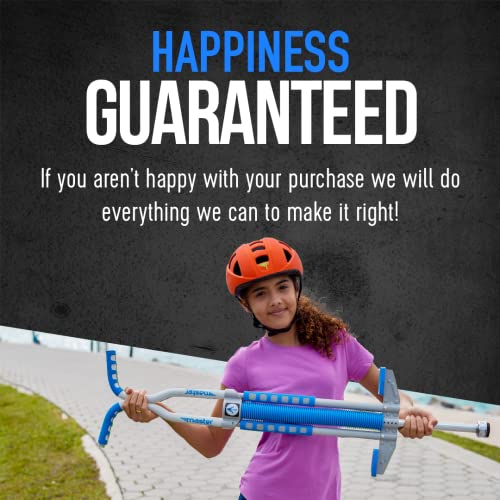 Flybar Foam Master Pogo Stick For Kids Boys & Girls Ages 9 & Up, 80 to 160 Lbs - Fun Quality Pogostick By The Original Pogo Stick Company, Silver/Blue