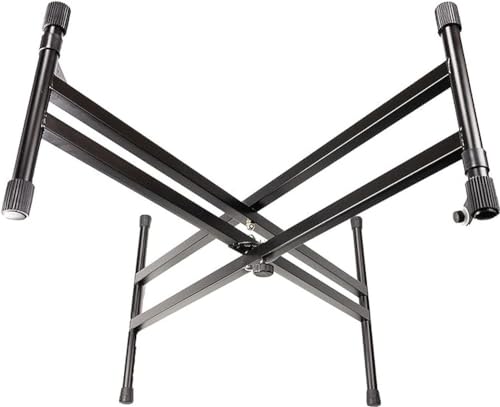 RockJam Adjustable Keyboard Stand with Locking Straps & Quick Release Mechanism