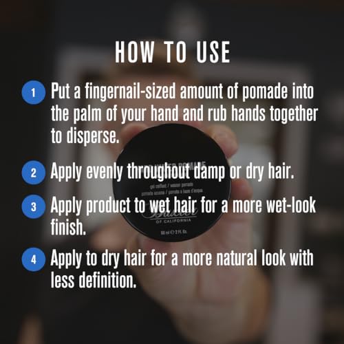 Baxter of California Hard Water Pomade for Men | Shine Finish | Firm Hold | Hair Pomade