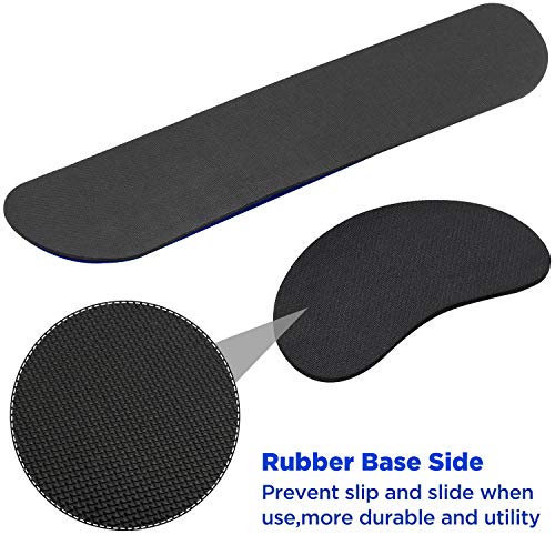 Gimars Superfine Fiber Widen Memory Foam Set Nonslip Mouse Pad Wrist Support & Keyboard Wrist Rest Support for Office, Computer, Laptop & Mac & Comfortable & Lightweight for Easy Typing & Pain Relief