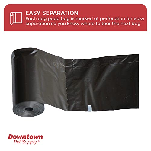 960 Pet Waste Bags, Dog Waste Bags, Bulk Poop Bags with Leash Clip and Bone Bag Dispenser - (960 Bags, Black)