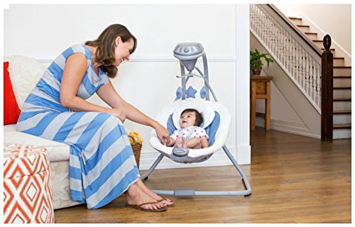 Graco Simple Sway Baby Swing | 2 Speed Vibration, Abbington
