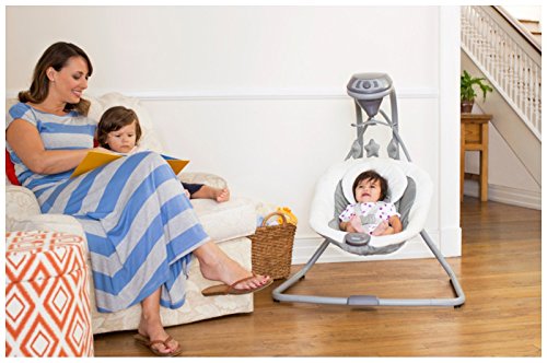 Graco Simple Sway Baby Swing | 2 Speed Vibration, Abbington