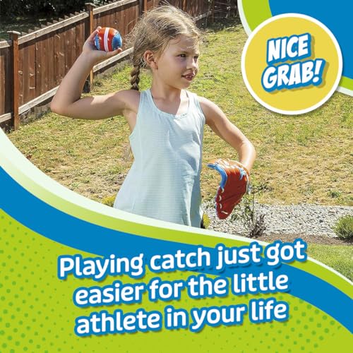 Get Outside Go! Easy Catch Ball & Glove Set Super Sport Outdoor Active Play Baseball by Toysmith (Packaging May Vary)