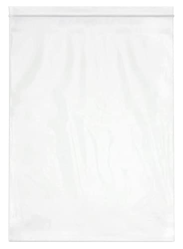 Spartan Industrial - 13â X 18â (100 Count) 2 Mil Clear Reclosable Zip Plastic Poly Bags with Resealable Lock Seal Zipper