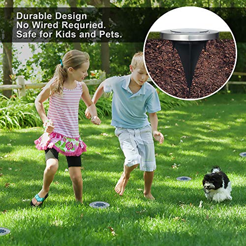 GIGALUMI Solar Ground Lights - Outdoor Garden Lighting