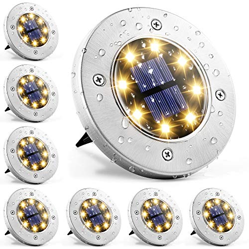 GIGALUMI Solar Ground Lights - Outdoor Garden Lighting
