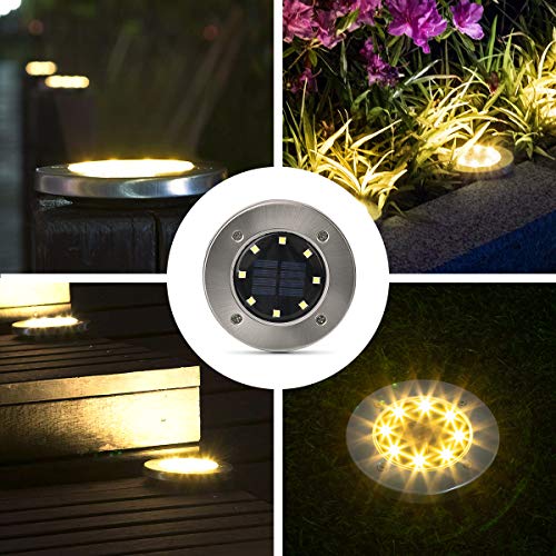 GIGALUMI Solar Ground Lights - Outdoor Garden Lighting