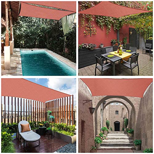Yescom 1 Pack 12'x12' Square Sun Shade Sail Red 97% UV Block Outdoor Patio Pool Garden Yard Lawn Carport Cover Net Awning Canopy