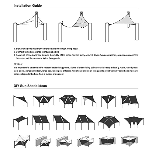 Yescom 1 Pack 12'x12' Square Sun Shade Sail Red 97% UV Block Outdoor Patio Pool Garden Yard Lawn Carport Cover Net Awning Canopy