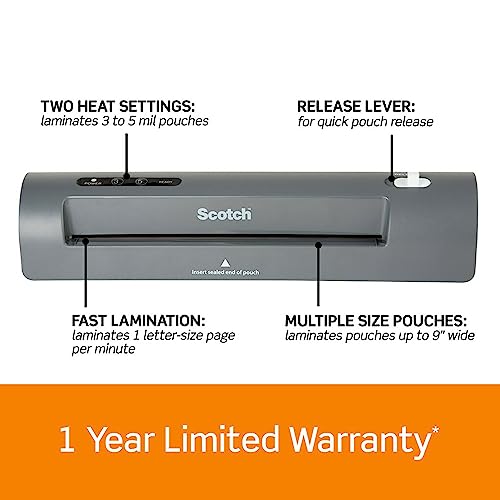 Scotch Thermal Laminator & Pouch Bundle - 9" Wide