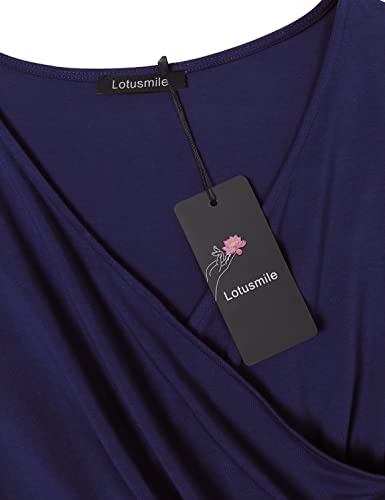 Lotusmile Casual Dress,Womens Elegant Dress A Line Cap Sleeve V Neck