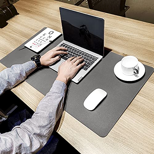 Aothia Cork & Leather Double-Sided Desk Pad (Gray Blue)