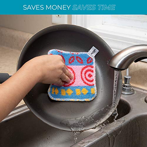 Skoy, Non-Scratching, Reusable Scrub for Kitchen and Household Use, Environmentally-Friendly, Dishwasher Safe (1-Piece), 1-Pack, Assorted