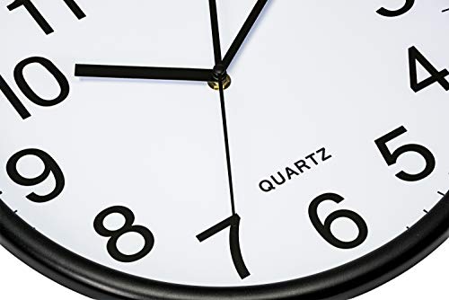Large 13-Inch Black Wall Clock for Home and Pet