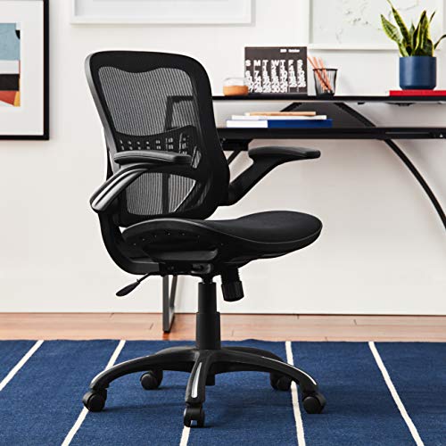 Office Star Mesh Back & Seat, 2-to-1 Synchro & Lumbar Support Managers Chair, Black